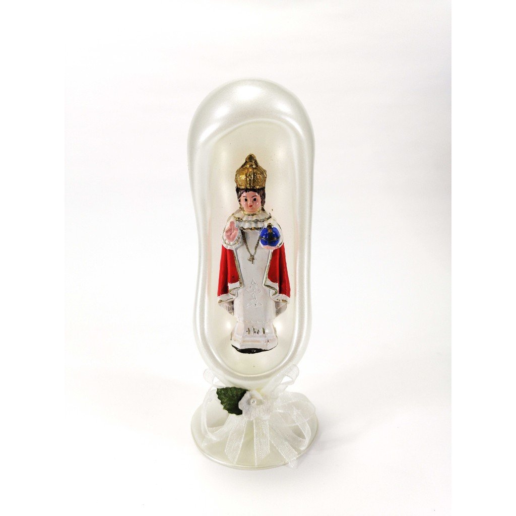 Saint Statue Religious Figurines Home Decor Accents in Glass Dome - Image 3