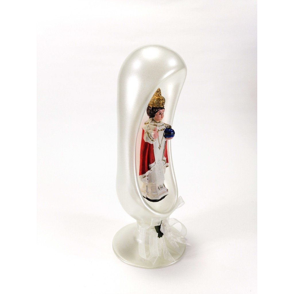 Saint Statue Religious Figurines Home Decor Accents in Glass Dome - Image 4