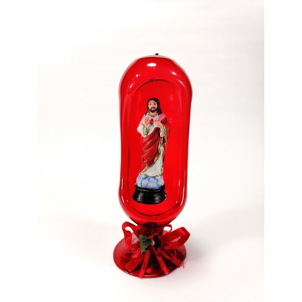 Saint Statue Religious Figurines Home Decor Accents in Glass Dome - Image 5