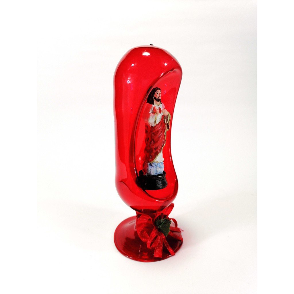 Saint Statue Religious Figurines Home Decor Accents in Glass Dome - Image 6