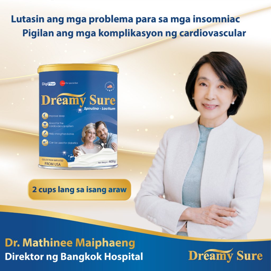 Dreamy Sure Adult Milk Spirulina Lactium helps with insomia and Strengthen Bones 400g - 3+1 Can - Image 4