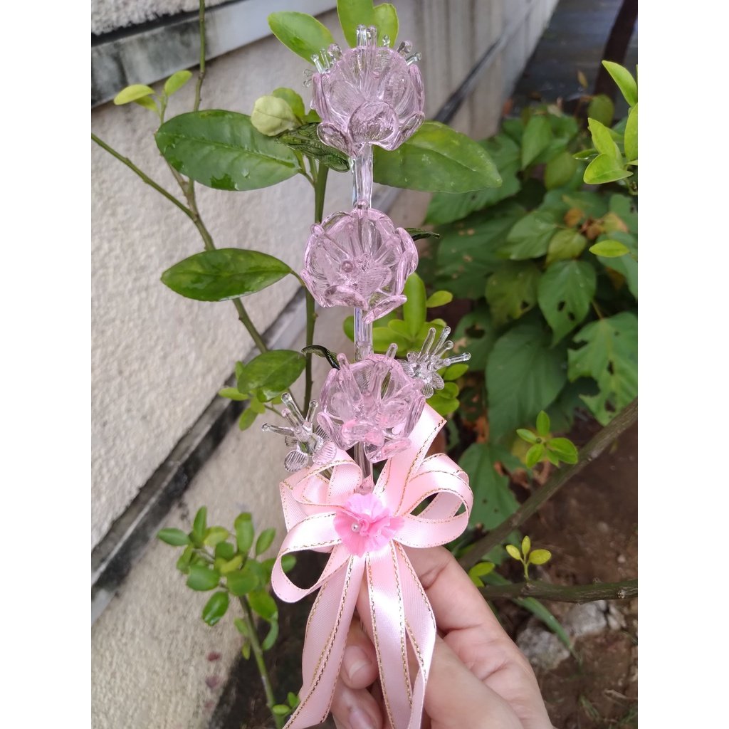 I LOVE YOU Glass Flower with Ribbon for Valentine's Day, Mothers Day, Anniversary, Wedding, Souvenir - Image 6
