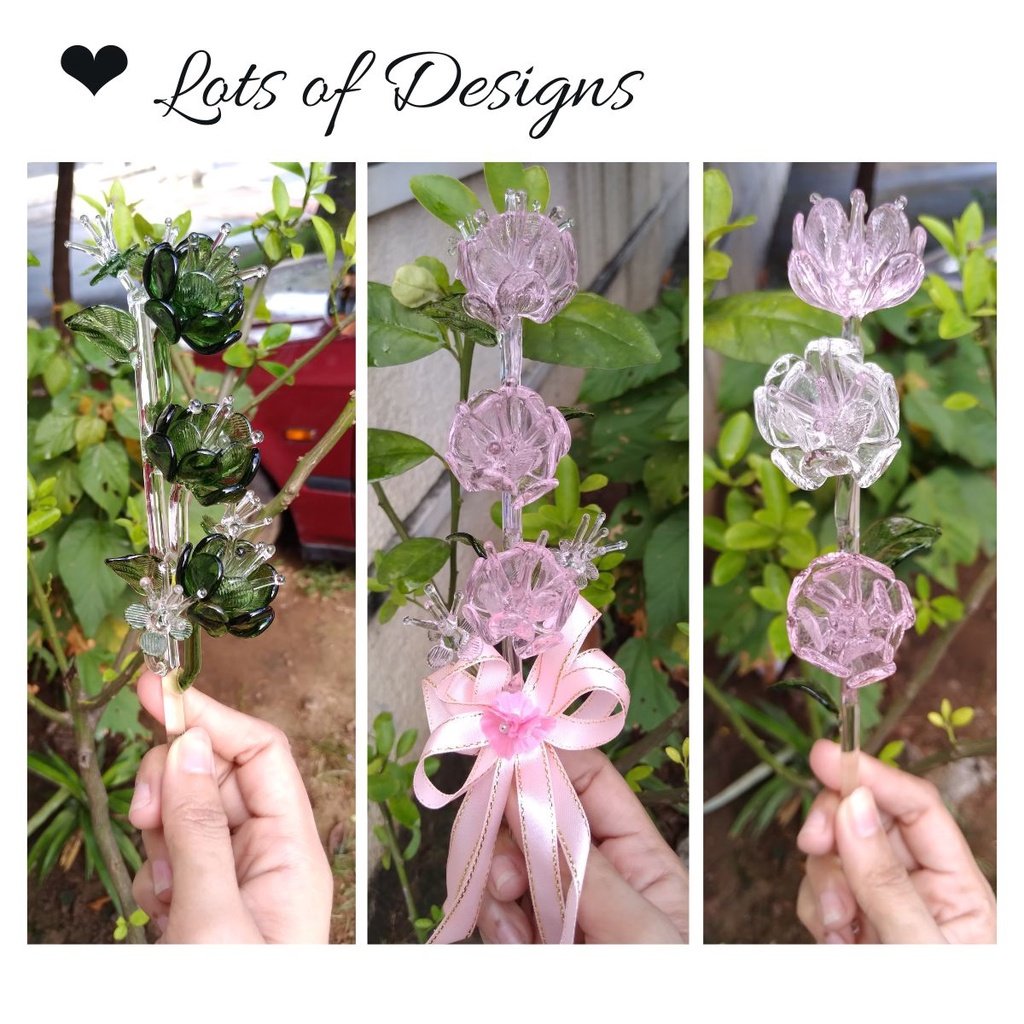I LOVE YOU Glass Flower with Ribbon for Valentine's Day, Mothers Day, Anniversary, Wedding, Souvenir - Image 8