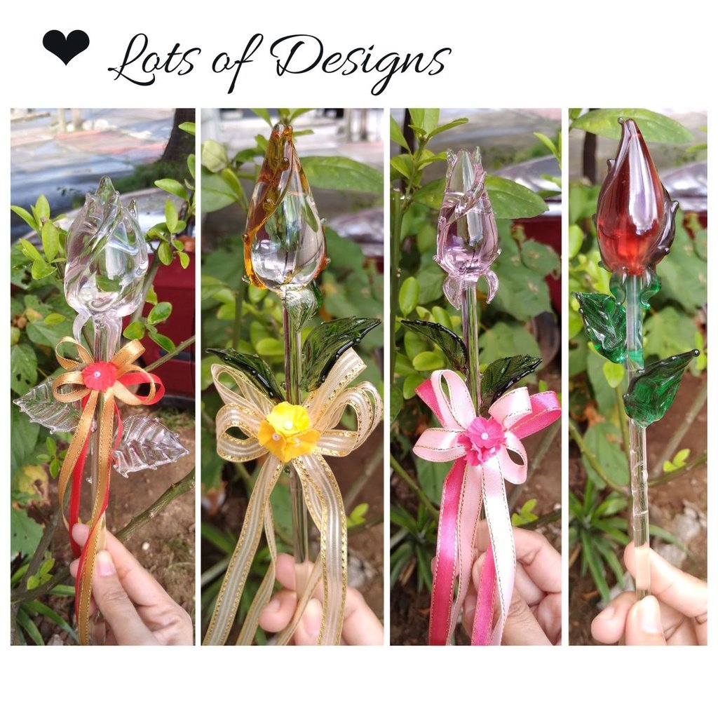 I LOVE YOU Glass Flower with Ribbon for Valentine's Day, Mothers Day, Anniversary, Wedding, Souvenir - Image 9