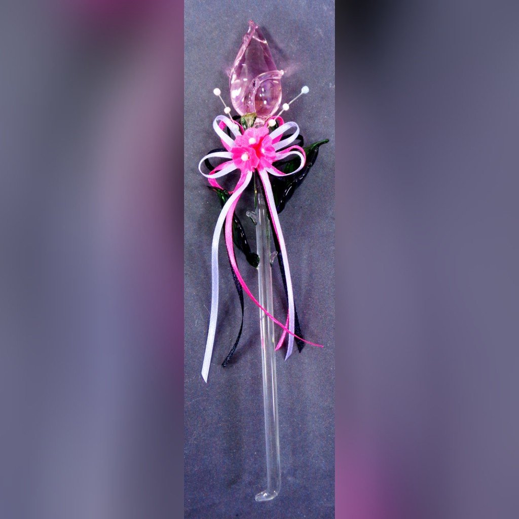 Roses with Ribbon Artificial Rose Glass Flowers Gift Box, Valentine's Day, Anniversary Gift - Image 2