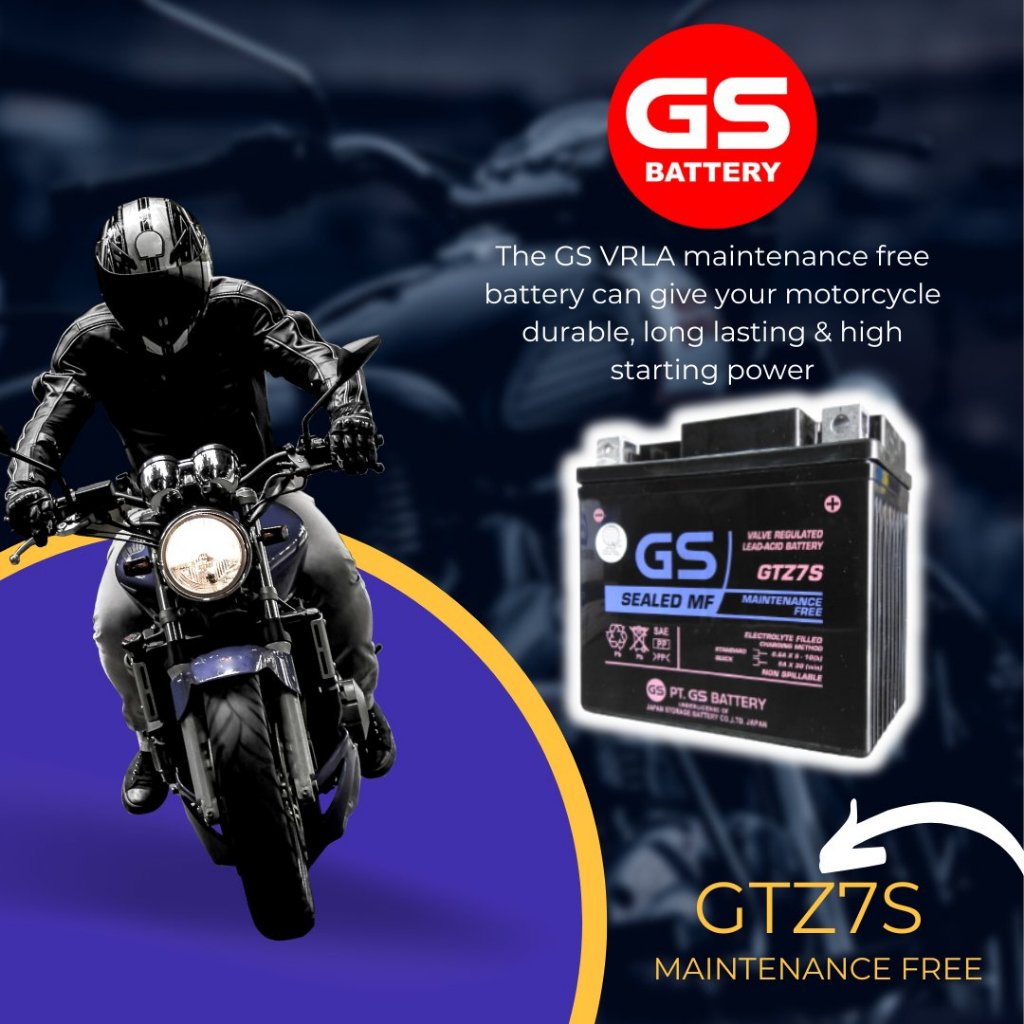 GS Motorcycle Battery GTZ7S RAIDER 150/FI/CARB, SYM JET100, HONDA PCX 150, CLICK 150 - Image 2