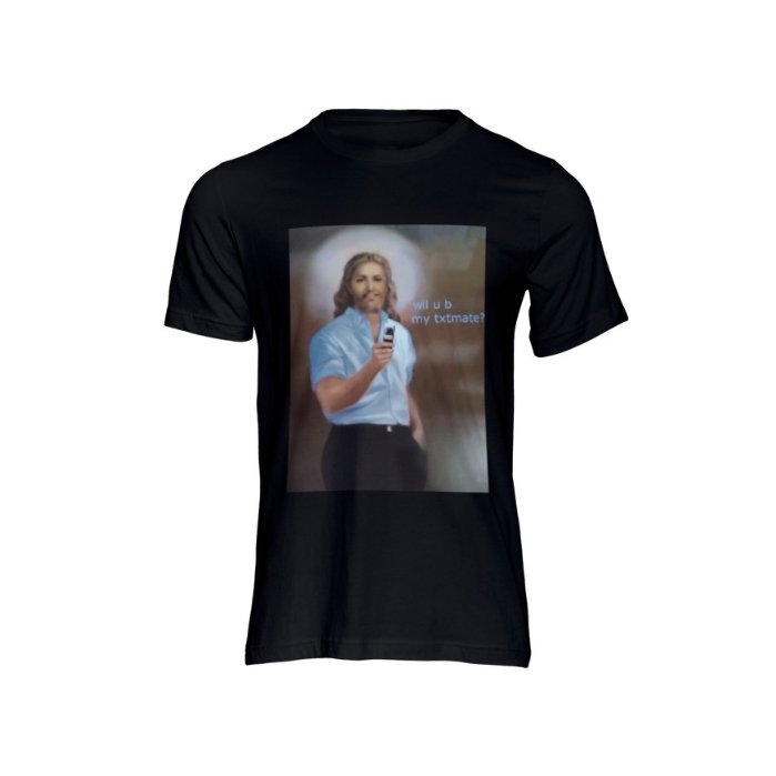 Jesus in Action- Txtmate, Fashionable T-Shirt Premium, Fruit of the Loom, 100% Cotton - Image 2