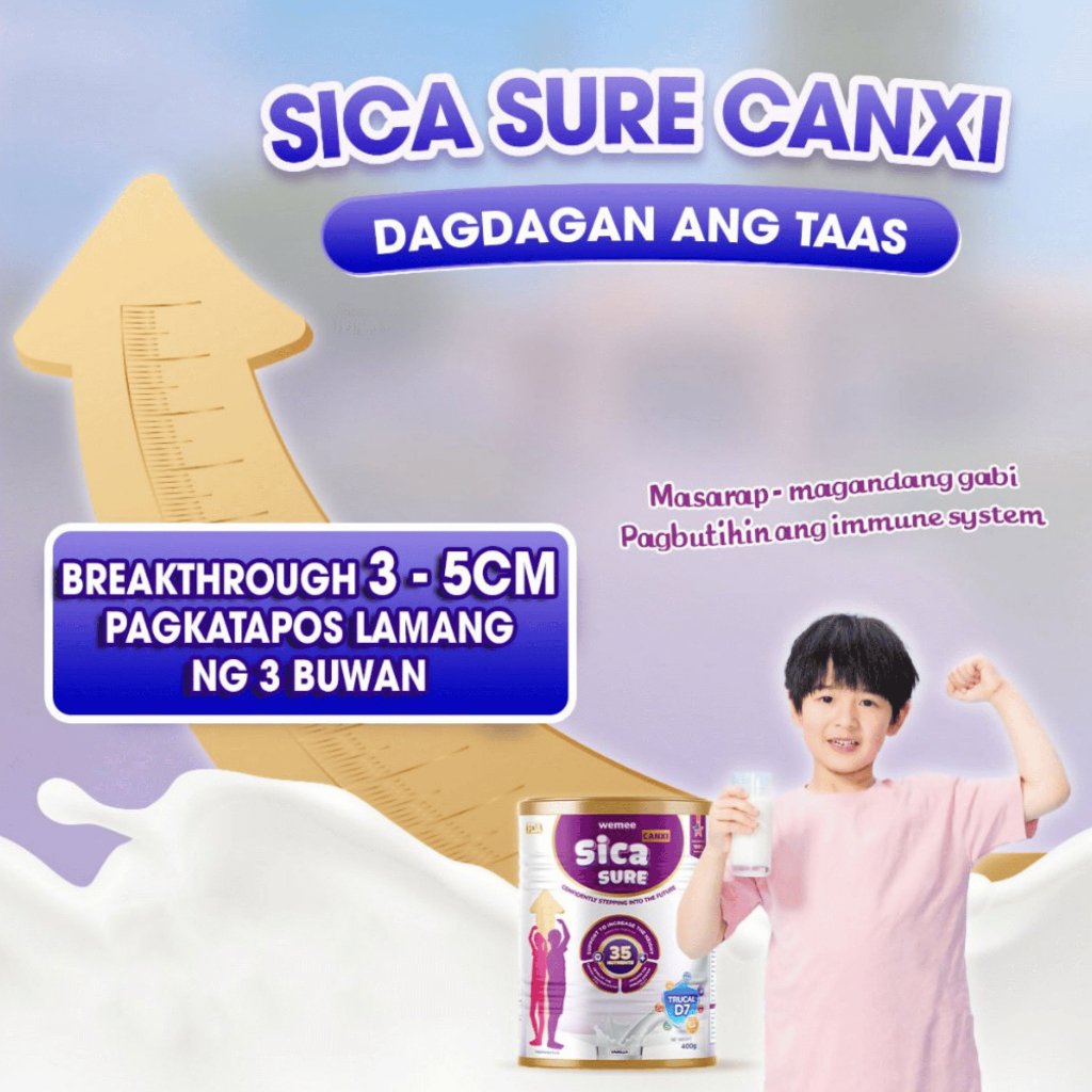 Sica Sure Milk Calcium 400G Increases Height for Children Aged 3 and Up - Image 7