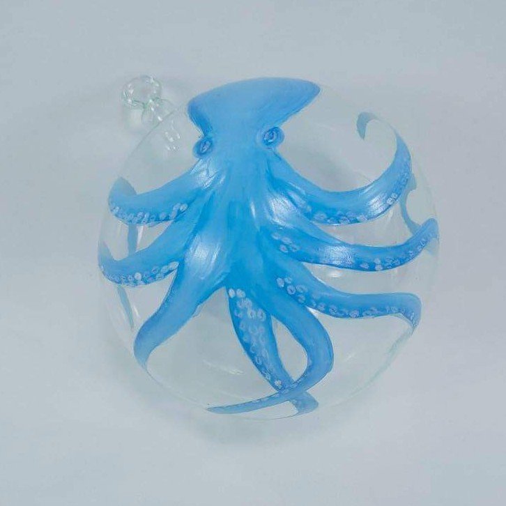 6pc Glass Christmas Balls Ocean Sea Life Collection (Starfish, Mermaid, Octopus, Seahorse) - Image 8