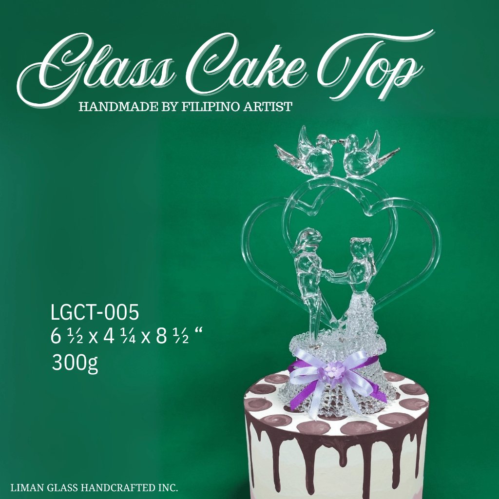 Handmade Glass Cake Top By Filipino Artist For All Occasions - Image 4