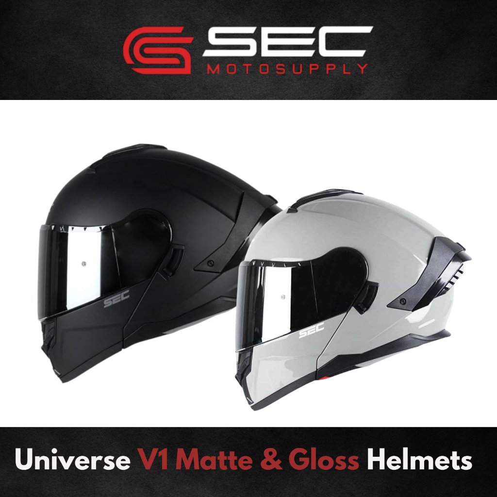 Sec Modular Helmet For Motorcycle | Universe Solid (L & XL)