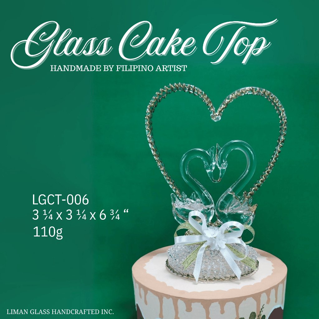 Handmade Glass Cake Top By Filipino Artist For All Occasions - Image 5